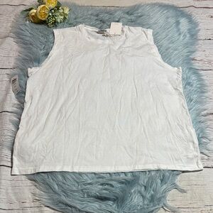 NWT Aritzia Wilfred Zelen White Muscle Tee sz S